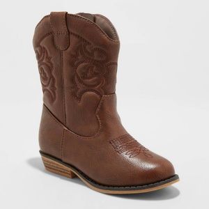 Cat & Jack Cowboy Boots Sz 12 Brown Boys Kids Toddler
